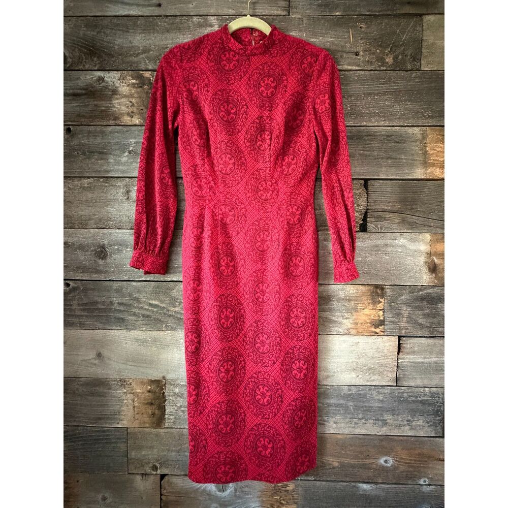 Vintage 1950s Pat Hartly Wiggle Dress Talon Zip Lined MCM modern size small